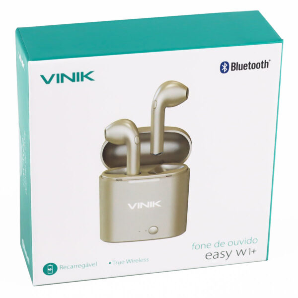 FONE DE OUVIDO BLUETOOTH EASY W1+ TWS TRUE WIRELESS - DOURADO - Imagem 10
