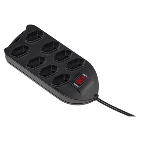 PROTETOR ELETRONICO C/8 TOMADAS EPE 1008 PRETO 4824004 - Imagem 3
