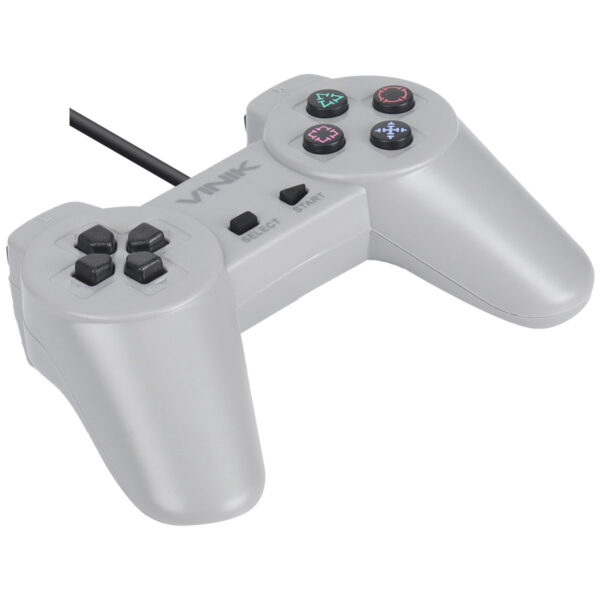 CONTROLE PC USB PS1/PLAYSTATION 1 CINZA - RETRÔ - VINIK PLAY 1 CINZA - Imagem 2