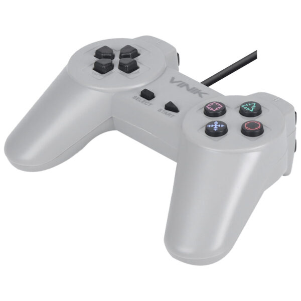 CONTROLE PC USB PS1/PLAYSTATION 1 CINZA - RETRÔ - VINIK PLAY 1 CINZA - Imagem 3