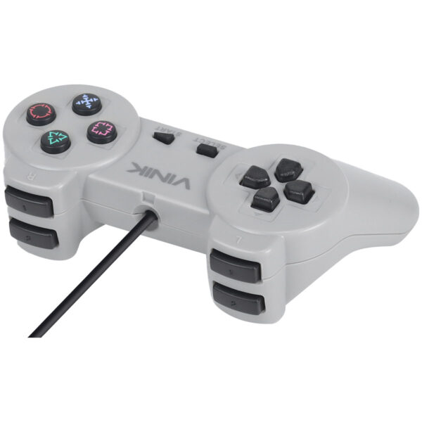 CONTROLE PC USB PS1/PLAYSTATION 1 CINZA - RETRÔ - VINIK PLAY 1 CINZA - Imagem 4