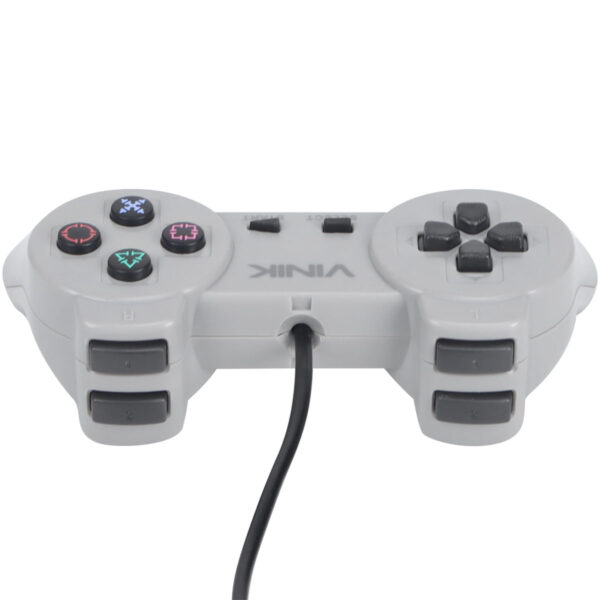 CONTROLE PC USB PS1/PLAYSTATION 1 CINZA - RETRÔ - VINIK PLAY 1 CINZA - Imagem 5