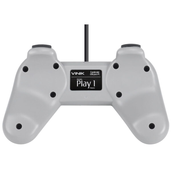 CONTROLE PC USB PS1/PLAYSTATION 1 CINZA - RETRÔ - VINIK PLAY 1 CINZA - Imagem 7