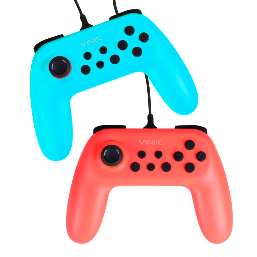 KIT COM 2 CONTROLES USB SWITCH/NINTENDO SWITCH - VINIK NS COLOR