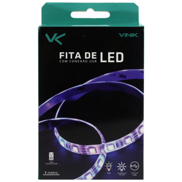 FITA DE LED VX GAMING RGB COM CONTROLADOR CONEXÃO USB 120 PONTOS DE LED 2 METROS - LRU2 - Imagem 5