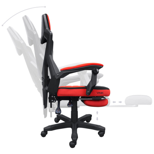 CADEIRA GAMER ROCKET PRETA COM VERMELHO - CGR10PVM - Imagem 19