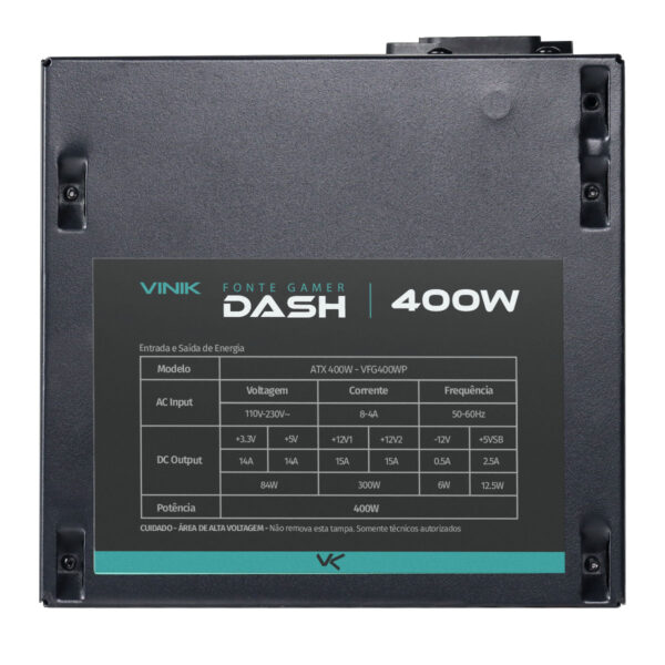 FONTE GAMER DASH 400W PRETO - VFG400WP - Imagem 10