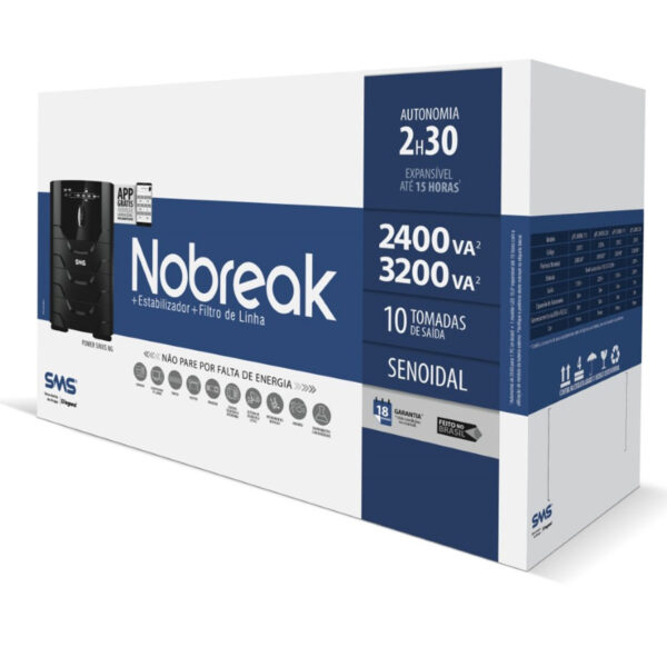 NOBREAK POWER SINUS SENOIDAL 3200VA MONOVOLT 220/220V - 27873 - Imagem 4