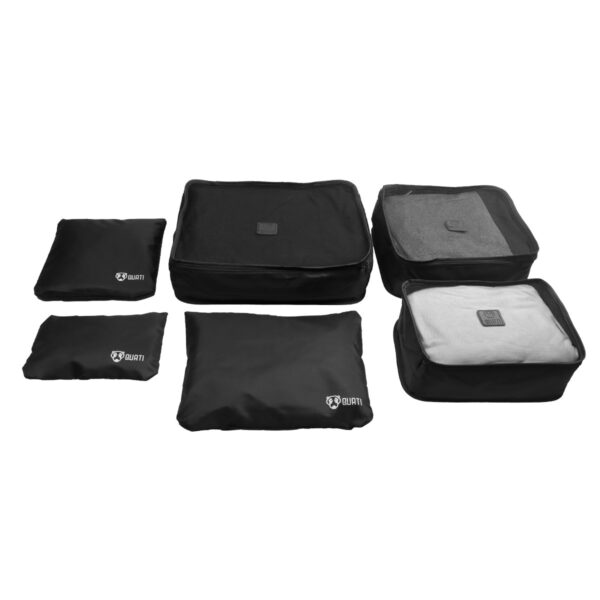 KIT ORGANIZADOR DE MALA PARA VIAGEM PRETO 6 PEÇAS QUATI TRAVEL - QKO-06 - Imagem 2