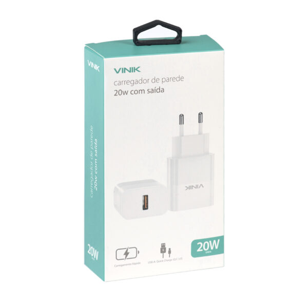CARREGADOR DE PAREDE 20W COM 1 SAIDA USB 12V QUICK CHARGE - Imagem 5