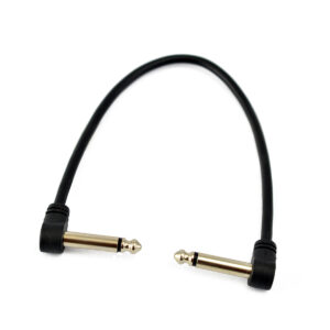 CABO PEDAL NINJA 0,20MM CONECTOR P10 90º/P10 90º 15 CENTÍMETROS 0,50FT PRETO