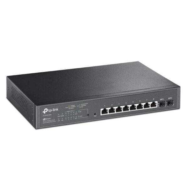 SWITCH GIGABIT SMART C/ 10 PORTAS (8 PORTAS POE+ E 2 SLOTS SFP JETSTREAM) TL-SG2210MP SMB - Imagem 2