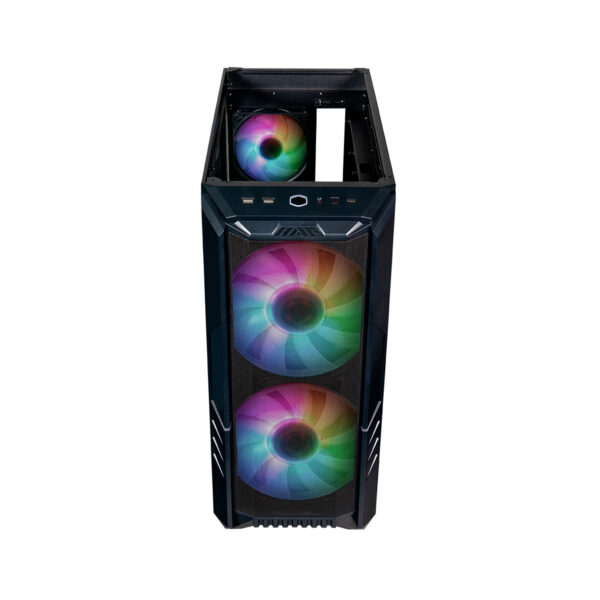 GABINETE COOLER MASTER HAF 500 LATERAL VIDRO TEMPERADO - 2 FANS ARGB 200MM LED ARGB - PRETO - H500-KGNN-S00 - Imagem 5