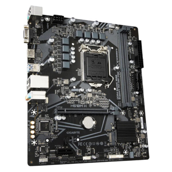 PLACA-MÃE GIGABYTE H510M H V2 MICRO ATX, LGA1200, 2XDDR4 64GB, 2XUSB 3.2, 4XUSB 2.0, 1X D-SUB, 1X HDMI - Imagem 3