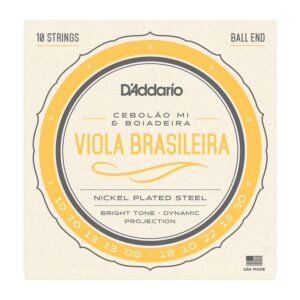 ENCORDOAMENTO DE AÇO PARA VIOLA BRASILEIRA EJ82C - CEBOLÃO MI / BOIADEIRA