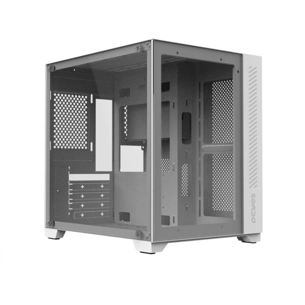 GABINETE GAMER FORCEFIELD WHITE GHOST - FRONTAL E LATERAL EM VIDRO - PCYES - GFFWGP - Imagem 2