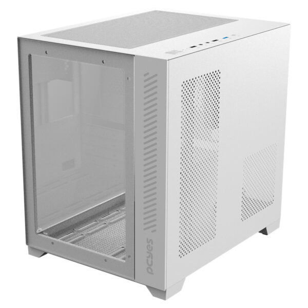 GABINETE GAMER FORCEFIELD WHITE GHOST - FRONTAL E LATERAL EM VIDRO - PCYES - GFFWGP - Imagem 3