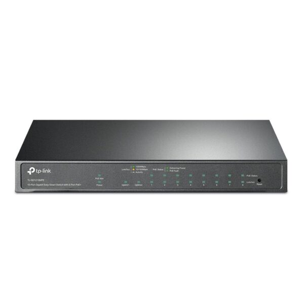 SWITCH GIGABIT EASY SMART 10/100/1000 C/ 10 PORTAS (SENDO 8 POE) TL-SG1210MPE SMB