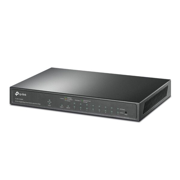 SWITCH GIGABIT EASY SMART 10/100/1000 C/ 10 PORTAS (SENDO 8 POE) TL-SG1210MPE SMB - Imagem 2