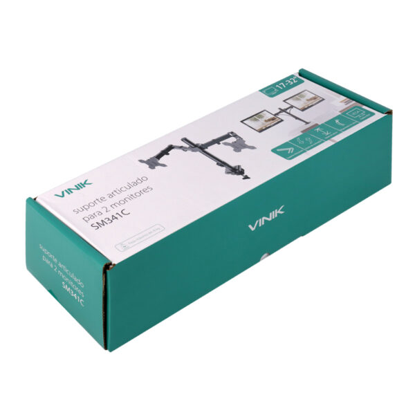 SUPORTE ARTICULADO PARA 2 MONITORES DE 13 A 32'' - SM341C - Imagem 4