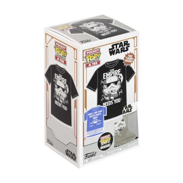 POP! TEES CAMISETA INFANTIL E POCKET POP! STAR WARS - STORMTROOPER - TAM. P - Imagem 2