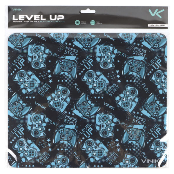MOUSE PAD GAMER VINIK LEVEL UP 320X270X2MM - MPLU32 - Imagem 8