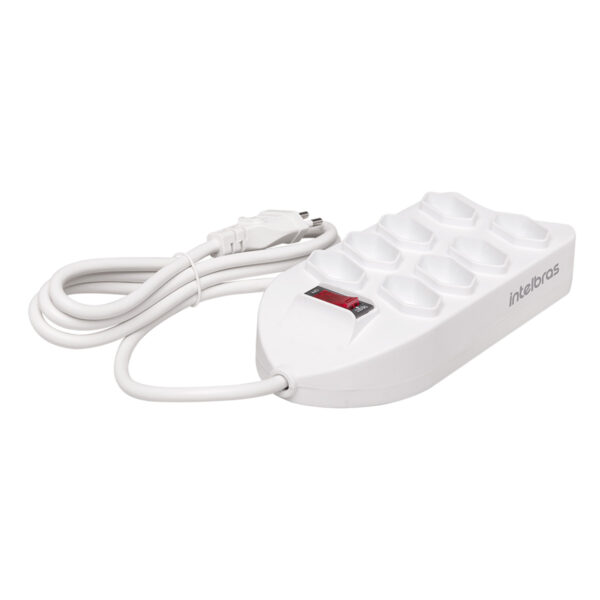 PROTETOR ELETRONICO C/ 8 TOMADAS BRANCO EPE 1008+ 3METROS 4824003 - Imagem 3