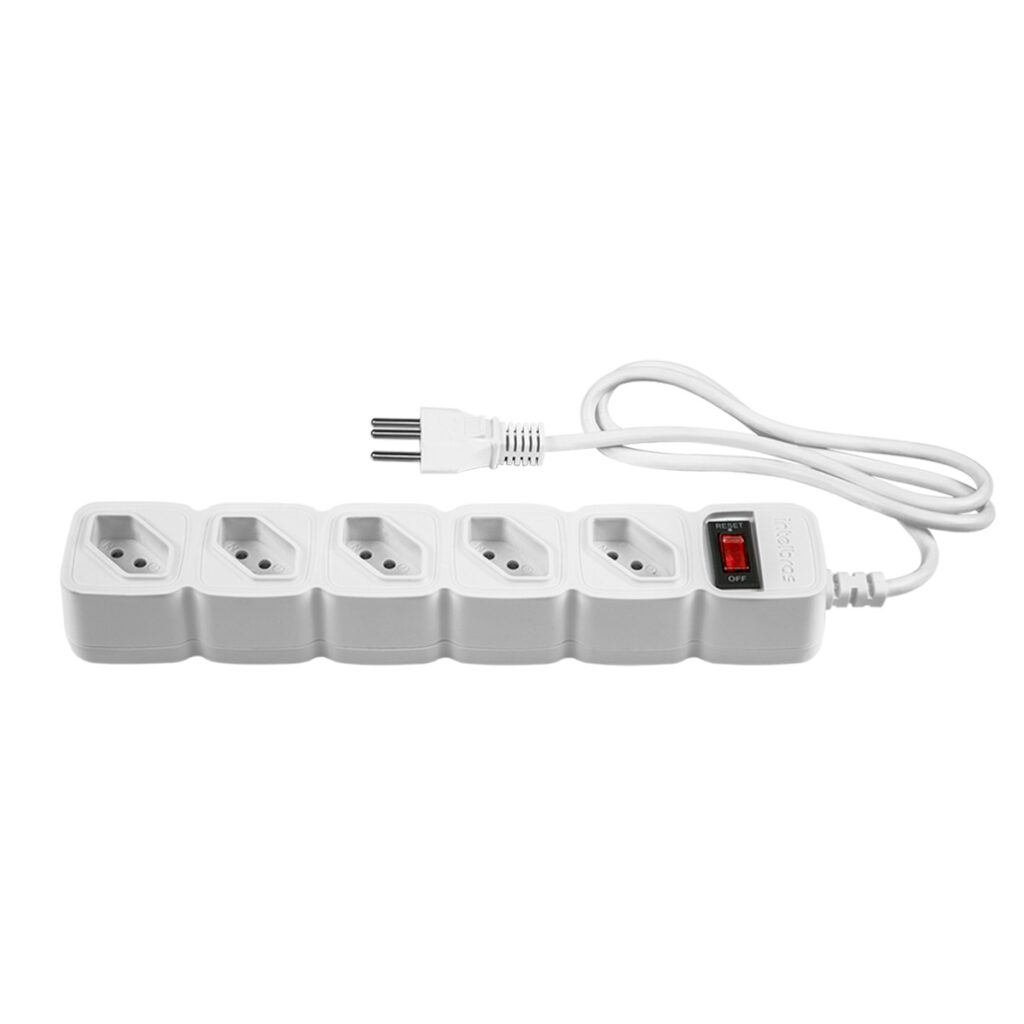 PROTETOR ELETRONICO C/ 5 TOMADAS BRANCO EPE 205 + 3 METROS 4824202