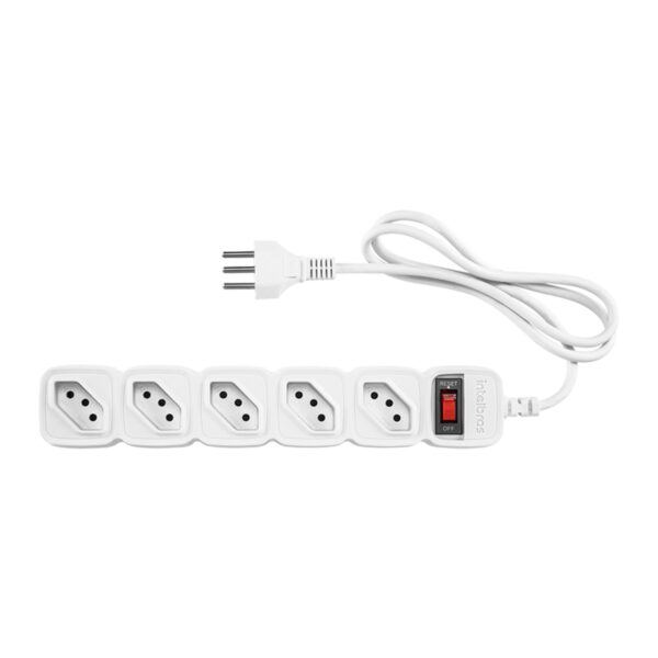 PROTETOR ELETRONICO C/ 5 TOMADAS BRANCO EPE 205 + 3 METROS 4824202 - Imagem 2