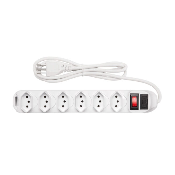 PROTETOR ELETRONICO C/ 6 TOMADAS BRANCO EPE 1006 4824002 - Imagem 3