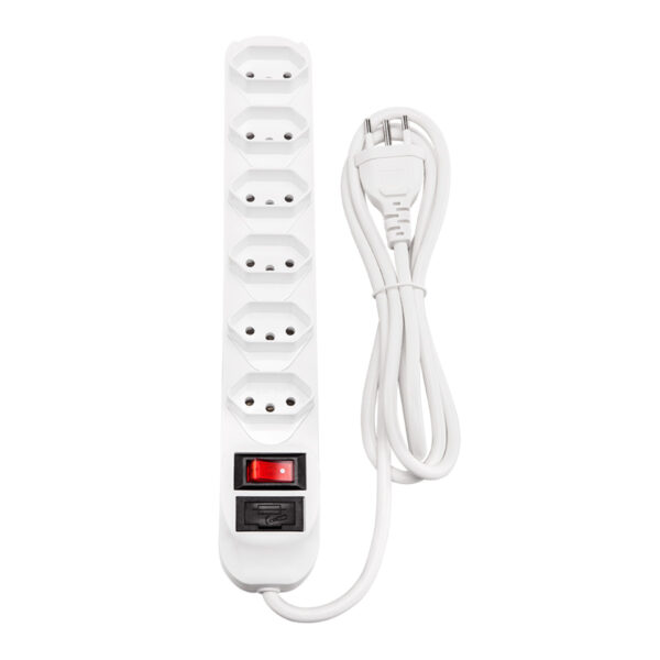 PROTETOR ELETRONICO C/ 6 TOMADAS BRANCO EPE 1006 4824002 - Imagem 4
