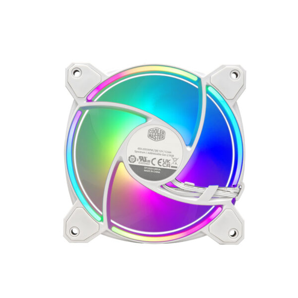 FAN PARA GABINETE MASTERFAN MF120 HALO 2 RGB 120MM - BRANCO - MFL-B2DW-21NP2-R2 - Imagem 3