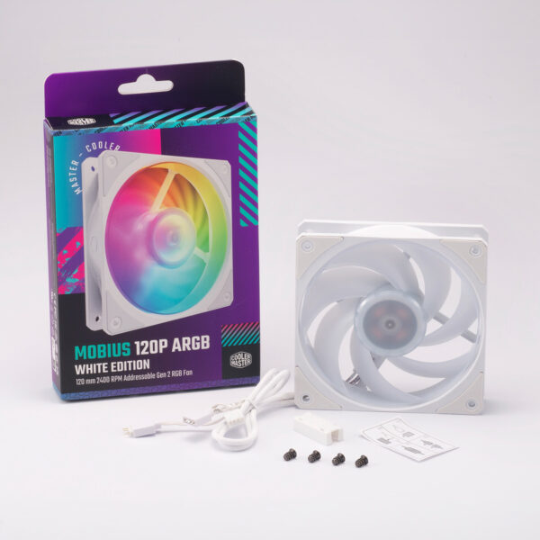 FAN PARA GABINETE MOBIUS 120P ARGB 120MM - BRANCA - MFZ-M2DW-24NP2-R1 - Imagem 6