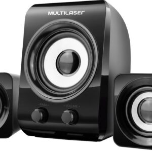 CAIXA DE SOM MULTIMÍDIA 2.1 8W+3W RMS PRETO SP172