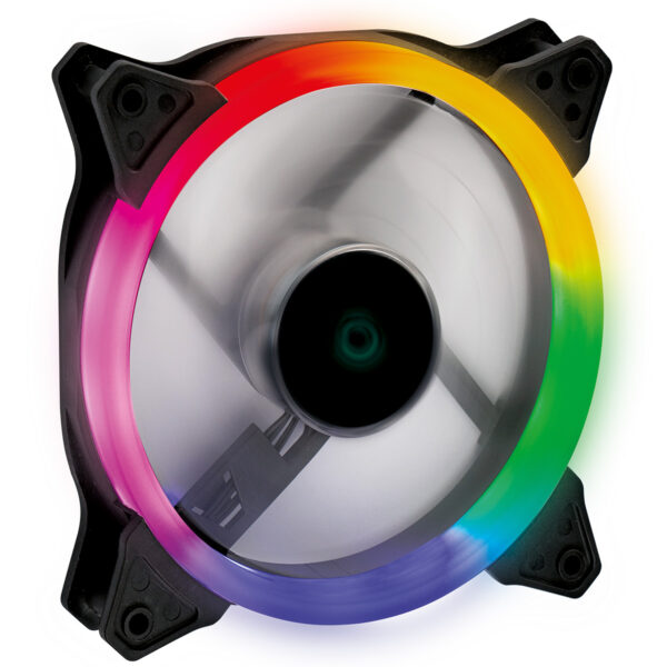 FAN/COOLER GAMER PARA GABINETE V.RING 5.0 FULL HALO 120MM - LED FIXO 5 CORES - VRINGFHFX5 - Imagem 2