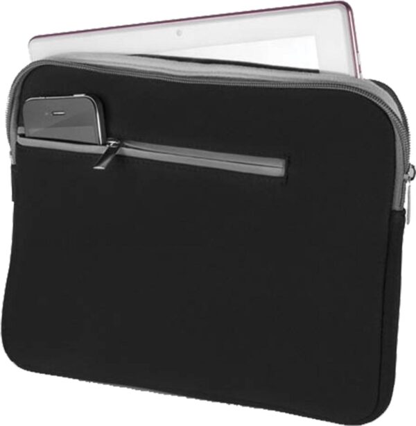 CASE NEOPRENE PARA NOTEBOOK ATÉ 15,6 POLEGADAS PRETO E CINZA BO400 - Imagem 3