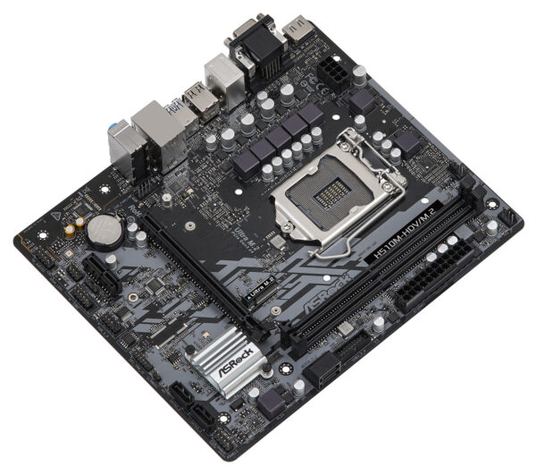 PLACA MÃE ASROCK LGA1200 H510M-HDV/M.2 2XDDR4 3200MHZ DIMM 64GB, 2XUSB 3.2, 4XUSB 2.0, 4XSATA, HDMI, DVI-D, VGA, GIGABIT - Imagem 3