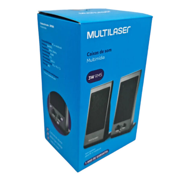 CAIXAS DE SOM 2.0 3W RMS ALIMENTAÇÃO USB CONEXÃO P2 CONTROLE VOLUME - SP009 - Imagem 5