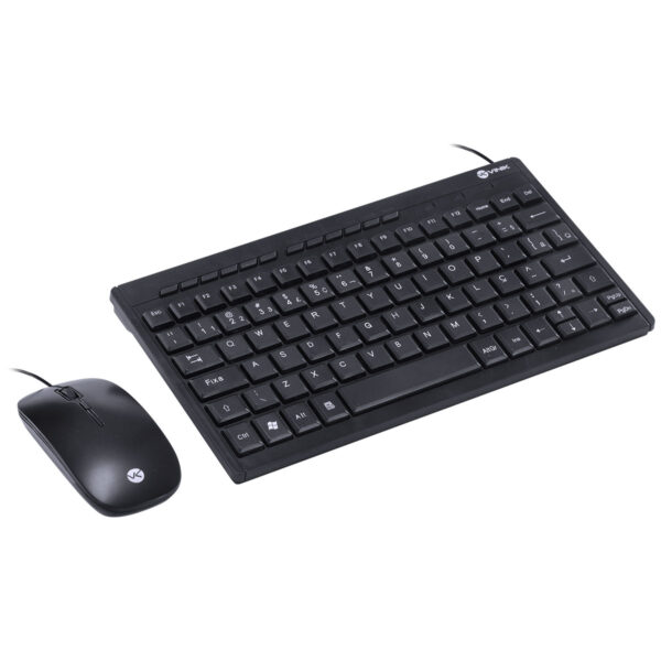 KIT MINI TECLADO E MOUSE USB CORP FLAT - TECLAS CHOCOLATE - MOUSE 1200DPI CABO 1.8M PRETO - VINIK - DC120 - Imagem 2