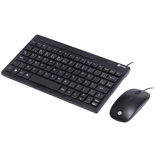 KIT MINI TECLADO E MOUSE USB CORP FLAT - TECLAS CHOCOLATE - MOUSE 1200DPI CABO 1.8M PRETO - VINIK - DC120 - Imagem 3