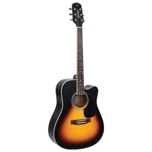 VIOLÃO ELETROACÚSTICO AÇO CUTAWAY COM EQUALIZADOR E AFINADOR GDC-1 CEQ VINTAGE SUNBURST SATIN