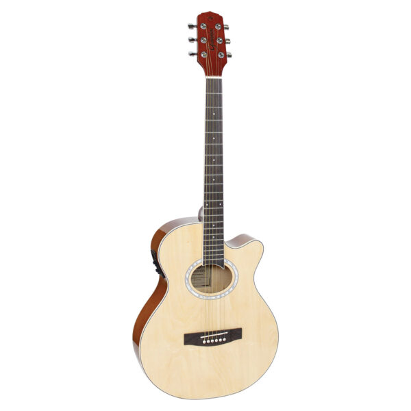 VIOLÃO ELETROACÚSTICO AÇO MINI JUMBO CUTAWAY GSF-1D CEQ NG NATUTAL GLOSSY, COM AFINADOR E EQUALIZADOR