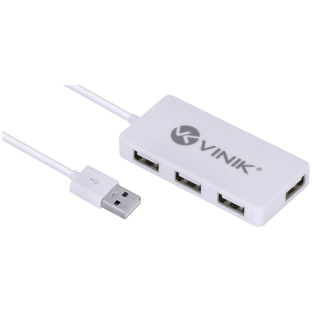 HUB USB 2.0 COM 4 PORTAS E 1,2M DE CABO BRANCO - HUV-20B