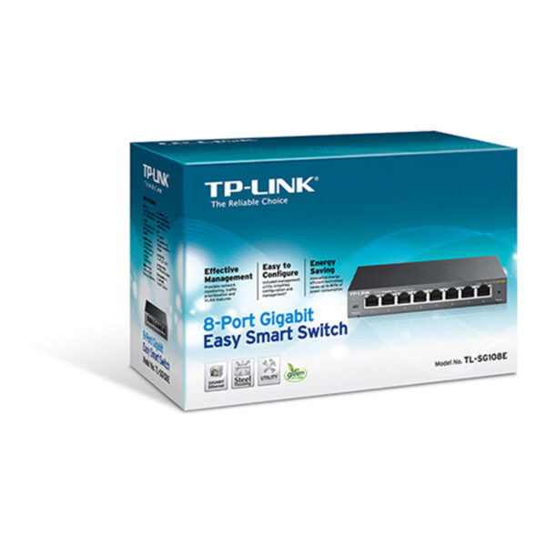 SWITCH EASY SMART GIGABIT DE 8 PORTAS 10/100/1000 TL-SG108E SMB - Imagem 4