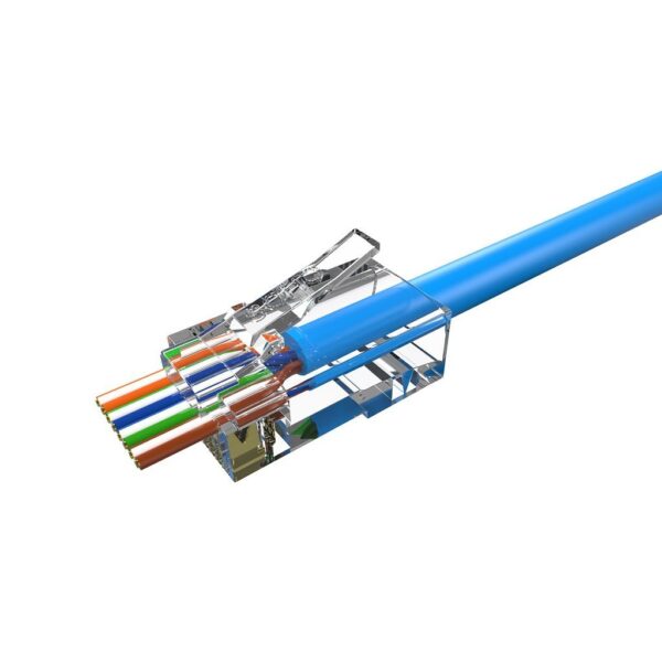 CONECTOR RJ45 CAT.6 MACHO DE PASSAGEM (PCT 10 PLUGS) 35050296 - Imagem 3