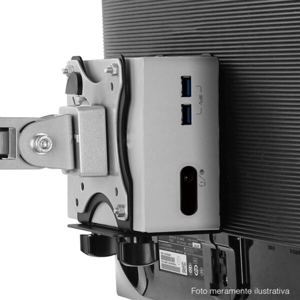 SUPORTE PARA MINI PC/NUC/THIN CLIENT UNIVERSAL - PLMSC01 - Imagem 7
