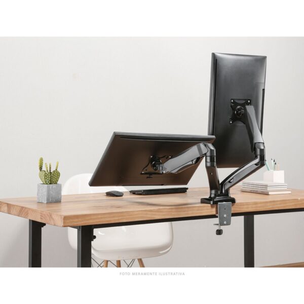SUPORTE ARTICULADO PARA 2 MONITORES DE 17 A 32" C/ PISTÃO A GÁS - SM-341B - Imagem 7