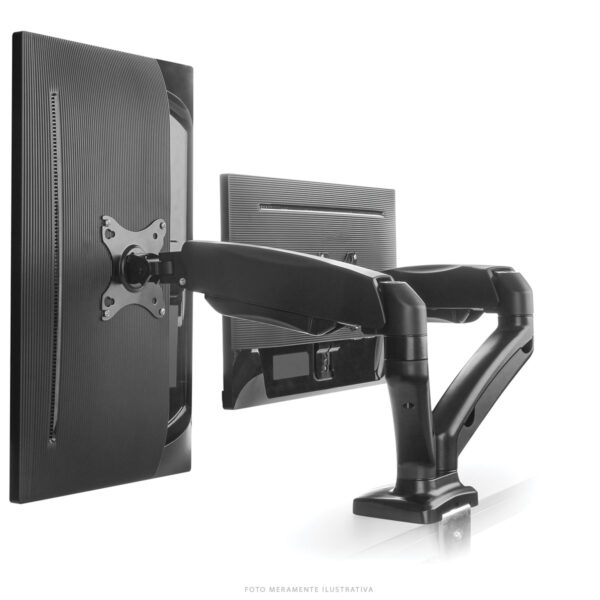SUPORTE ARTICULADO PARA 2 MONITORES DE 17 A 32" C/ PISTÃO A GÁS - SM-341B - Imagem 8