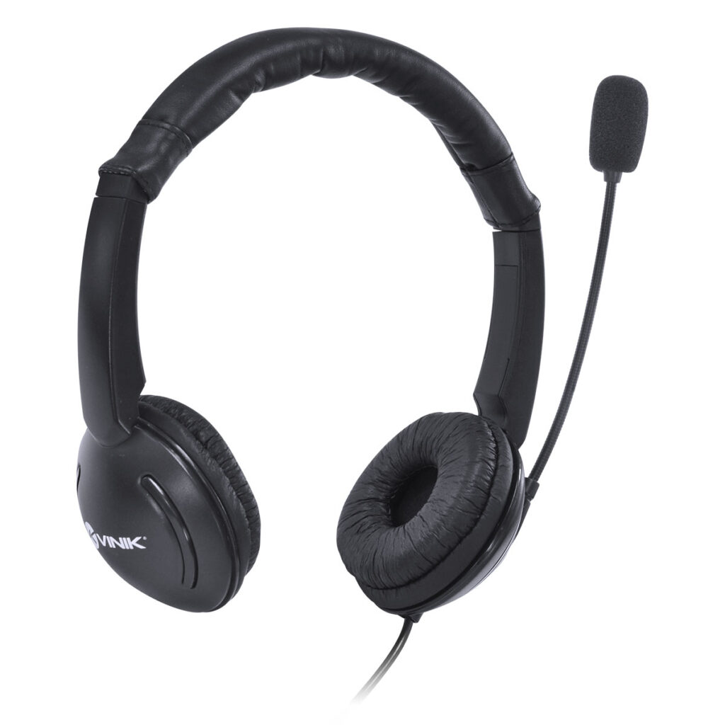 FONE DE OUVIDO HEADSET CORP USB COM MICROFONE - PRETO - VK390