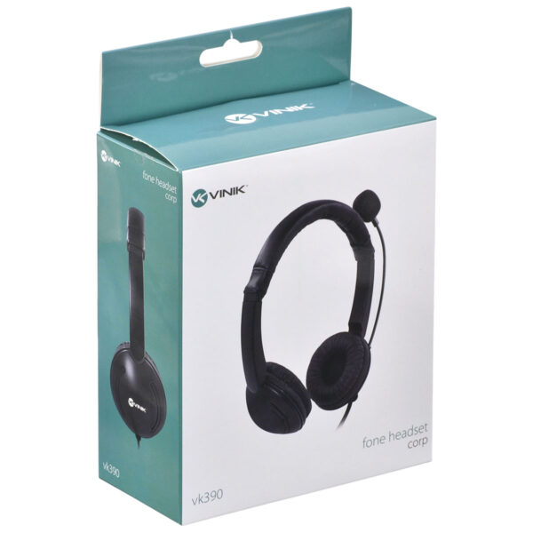 FONE DE OUVIDO HEADSET CORP USB COM MICROFONE - PRETO - VK390 - Imagem 8